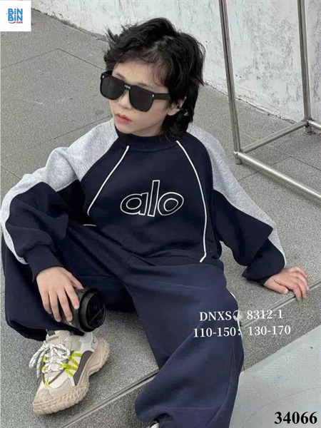 34066- Set bộ ALO xanh navy phối xám