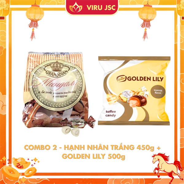 Combo 2 - Hạnh nhân trắng 450g + Golden Lily 500g