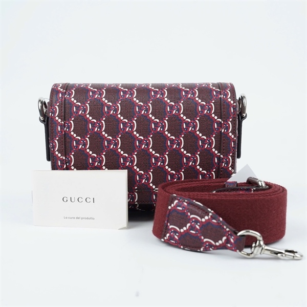 Túi GG đeo chéo đỏ nâu (802029-525040) sz17 (PN) KG+