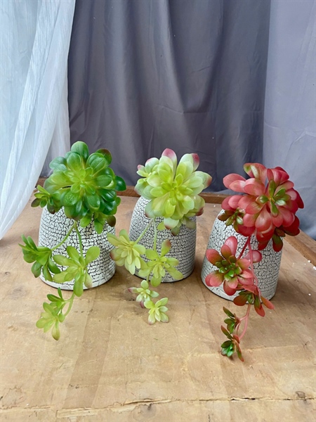 Hoa đá rủ - đỏ - Hoa đá - Hoa Lụa Vân Vượng
