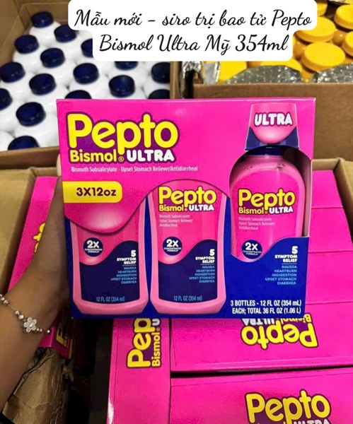 1 chai - Siro Hỗ Trợ Điều Trị Tiêu Hóa, Dạ Dày Pepto Bismol 354ml - 6/27