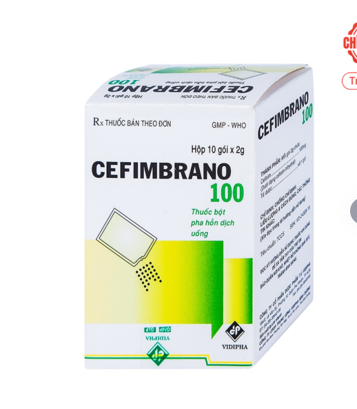 Cefixime 100mg (Cefimbrano) (H*10gói) - Vidipha