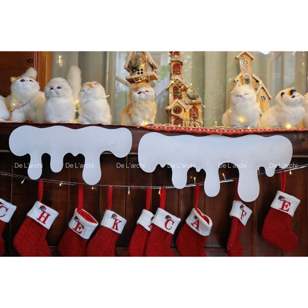 Set 2 miếng tuyết chảy bằng gỗ Noel