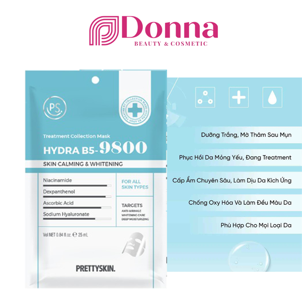 Mặt nạ phục hồi và cấp ẩm da Prettyskin treatment collection mask 25ml