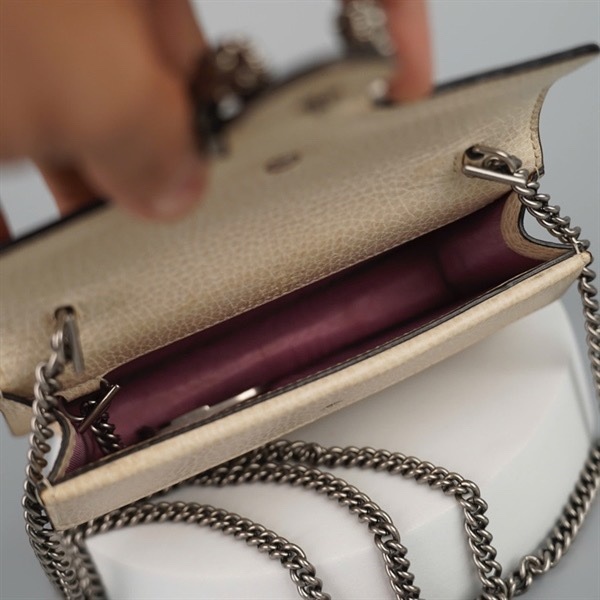 Túi GG Dionysus trắng sz16 +