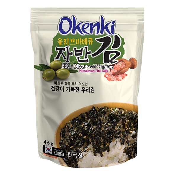 Rong biển rắc oliu BBQ okenki 43GR