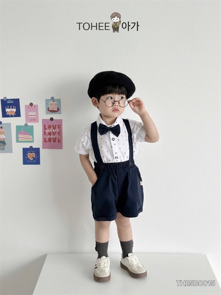 Set công tử 4 chi tiết xanh đậm