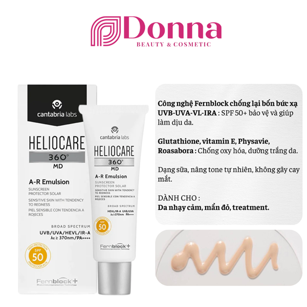 Kem Chống Nắng Heliocare 360 MD A-R Emulsion 50ml