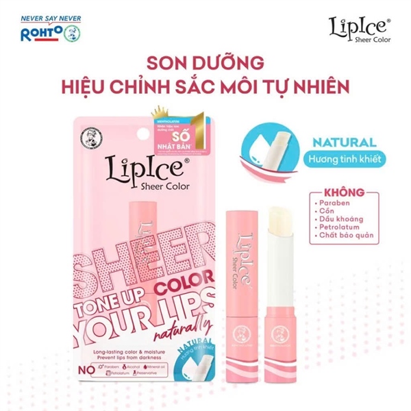 Son dưỡng lipice túi hồng - NATURAL - Ảnh 1