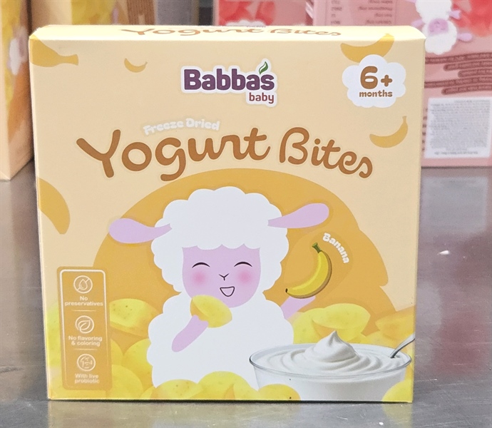 Sữa chua sấy babba's vị chuối 6+months