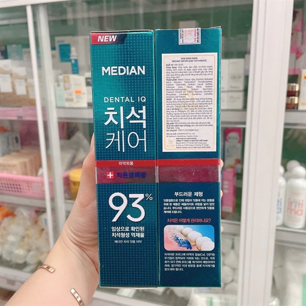 Kem Đánh Răng Median 93% (Màu Xanh Lá) Làm Trắng, Răng Sâu, Nhạy Cảm 120g