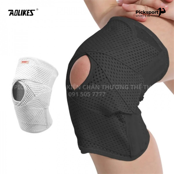 Aolikes HX-7990 Bó gối/Băng bảo vệ đầu gối mỏng thoáng khí - Dùng cho Chạy bộ, Bóng rổ - Bảo vệ khớp gối, Tùy chỉnh