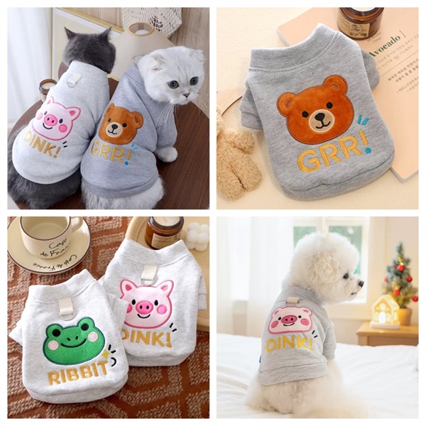 PC - Áo nỉ xám in hình con vật