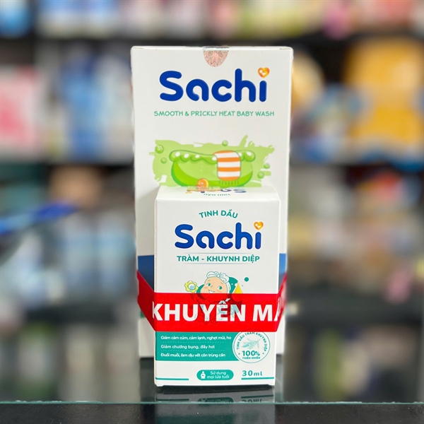 Nước tắm thảo dược Sachi Hương sả chanh 500ml 0M+