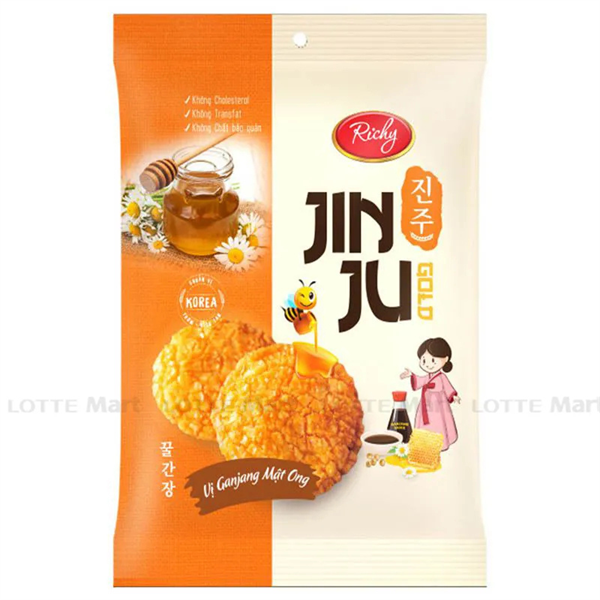 Bánh gạo Jinju Richy Mật ong gói 100g