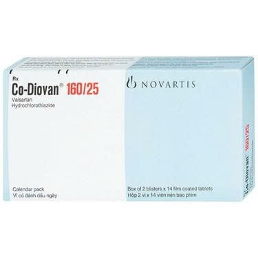 Thuốc Co Diovan 160mg/25MG France Điều trị tăng huyết áp (Hộp 2 vỉ x 14 viên)