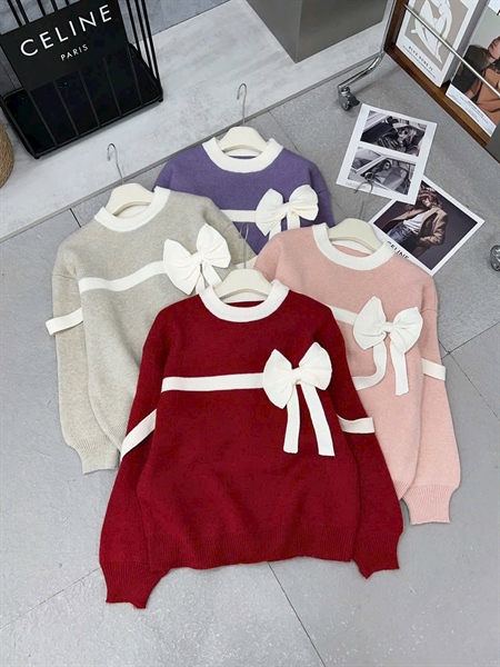 Áo len nơ ngực to KC