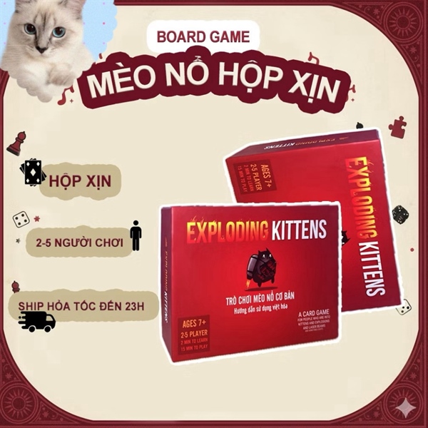 Bài Mèo nổ hộp cứng đỏ ( có hướng dẫn tiếng việt)