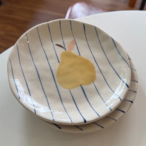Dĩa - Striped Pear - 15.5x2cm.
