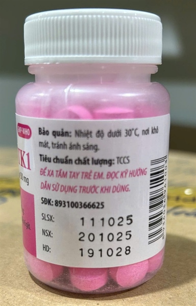 Giảm đau thần kinh TK1 (K*240Lọ*100viên) - Hà Tĩnh