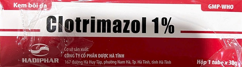 Clotrimazol 1% (Tuýp 30g x 180H/Kiện) - Hà Tĩnh