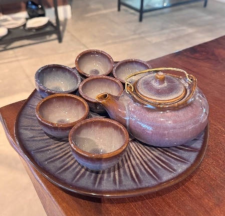 Ombré - Tea Set 6 pax - Bộ bình trà 6 tách nâu trầm