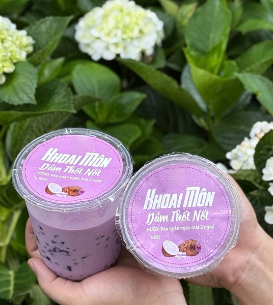 Chè khoai tím dầm thốt nốt