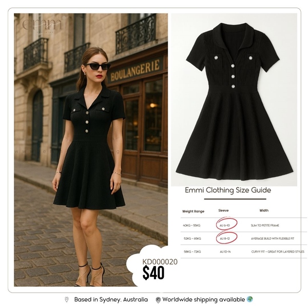 Classic Shirt Collar Knit Dresses