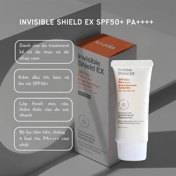 Chống nắng Epi RX Invisible Shield EX -40ml
