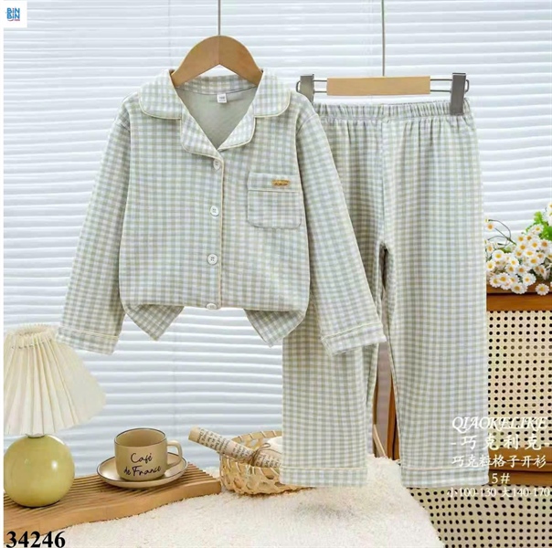 34246- Pyzama caro xanh