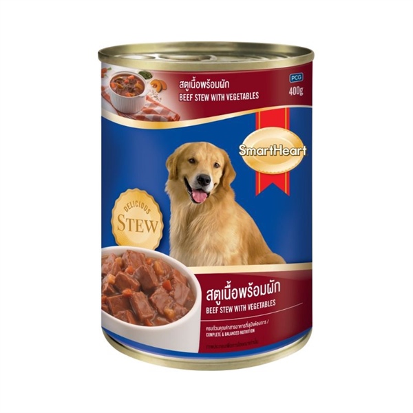Pate lon Smartheart cho chó vị Bò hầm & Rau 400g