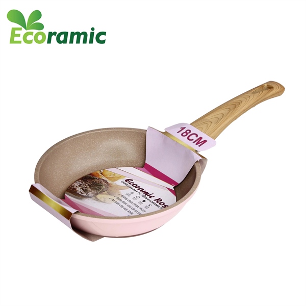 CHẢO CẠN ĐÁY TỪ 18CM ECORAMIC ROSE
