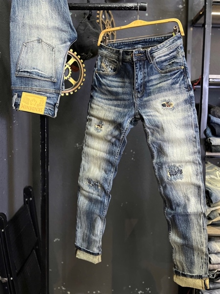 Jean Dài VIPSS26 - DSKN1938 xanh was rách lót