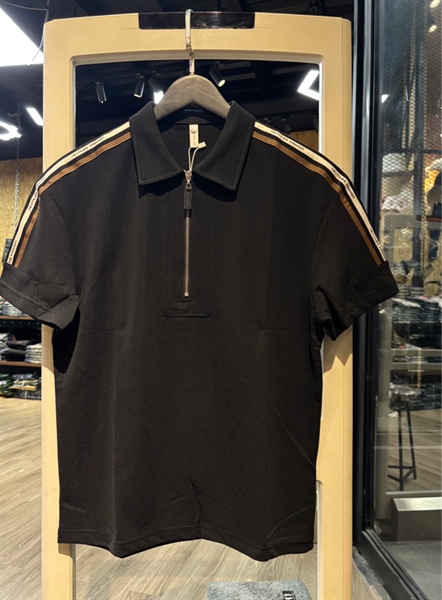Thun Polo - Koren QCSHN5- E90086 ĐEN viền tay khóa kéo