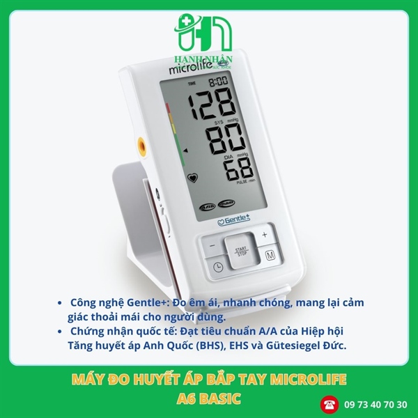 Máy Đo Huyết Áp Bắp Tay Microlife A6 BASIC
