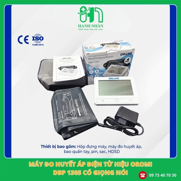 Máy đo huyết áp điện tử hiệu OROMI,Model:DBP1305 Có Giọng Nói