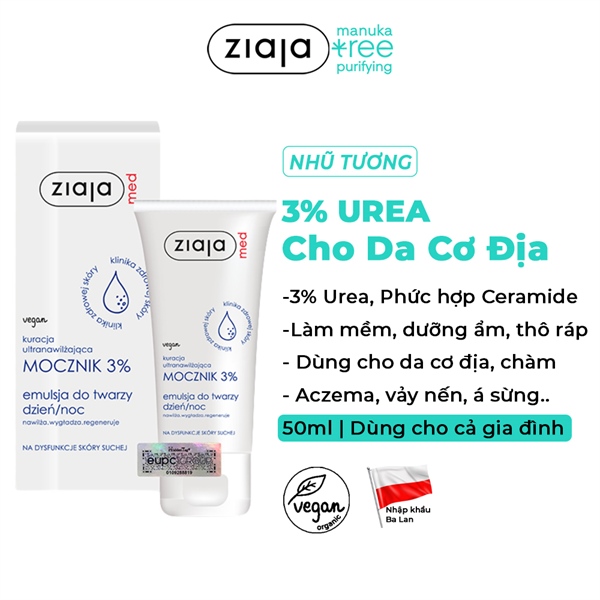 Nhũ Tương Mềm Da Ziaja Med 3% Urea Emulsion 50ml