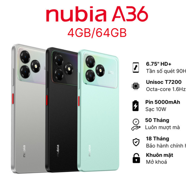 Điện thoại ZTE NUBIA A36 4GB/64GB