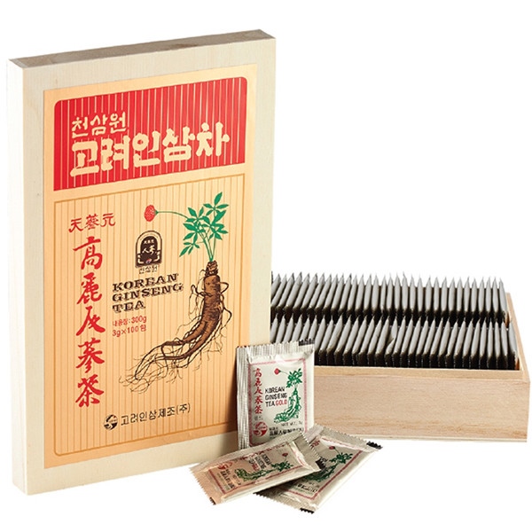 Trà HỒNG Sâm Hộp Gỗ Hàn Quốc 100 gói