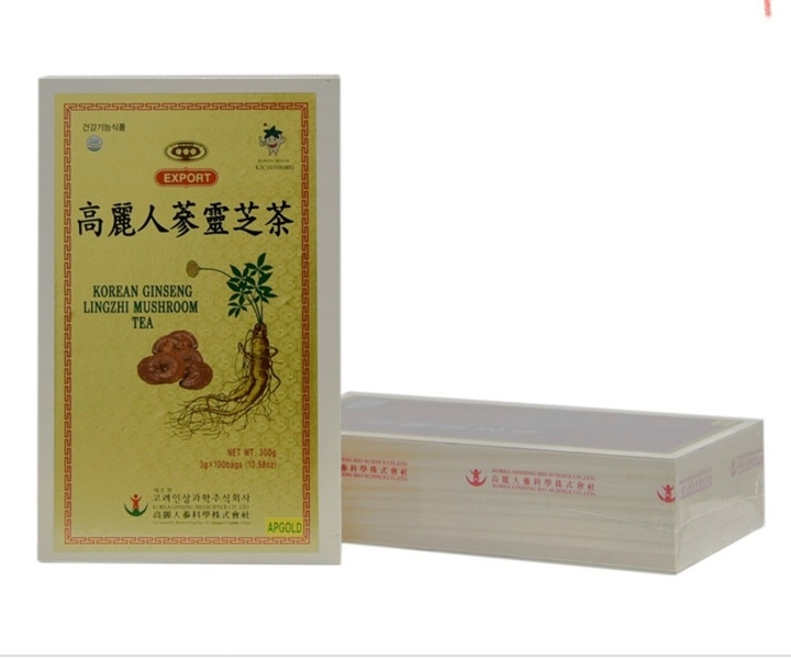 TRÀ HỒNG SÂM LINH CHI HỘP GỖ 100 GÓI