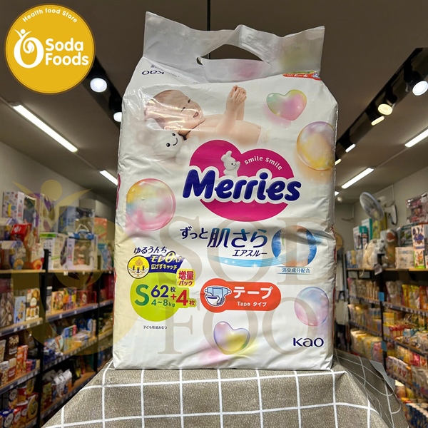 Tã Merries dán S62+4 (4-8kg)