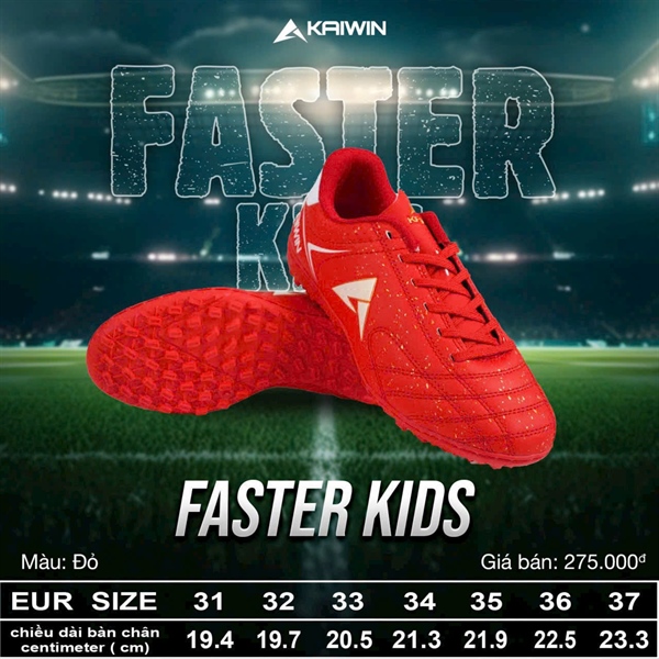 GIÀY KAIWIN FASTER KID - ĐỎ