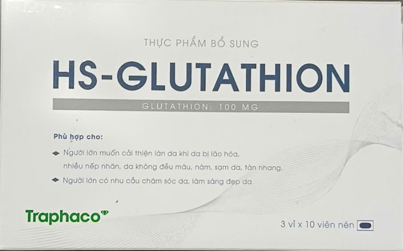 HS- GLUTATHION (glutathion100mg) (H3 vỉ*10viên) - Houston