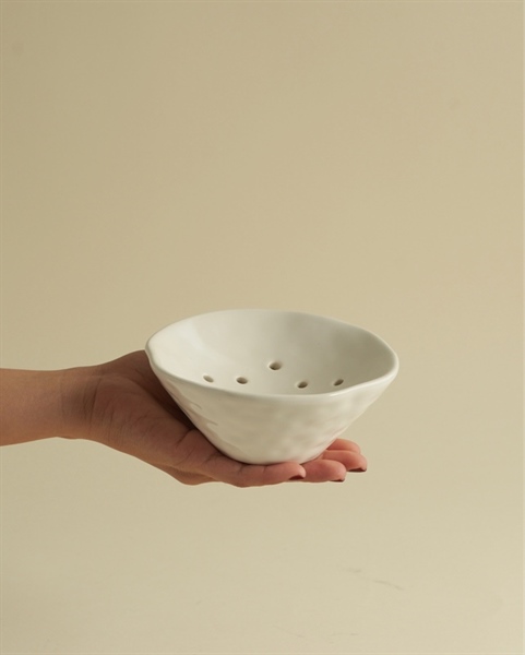 Bát cắm hoa - Ikebana - Trắng - 13x5.5cm