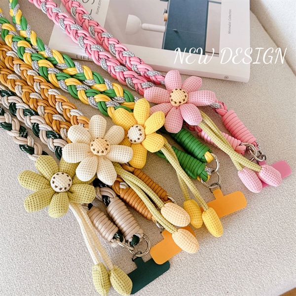 Dây ĐEO CHÉO điện thoại - CHARM HOA BÔNG TO - SỢI ĐÔI BỆN SAM, SP2758