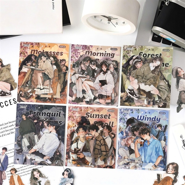 Sticker Chủ đề Hotboy hotgirl. Set 20pcs. Sỉ 8.5k/set