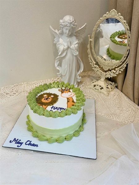 Bánh kem Vẽ Sư Tử Và Hươu