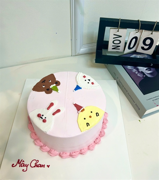 Bánh kem Vẽ Thú Mini Cute