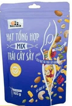 Hạt tổng hợp mix trái cây sấy Smile Nuts 160gr