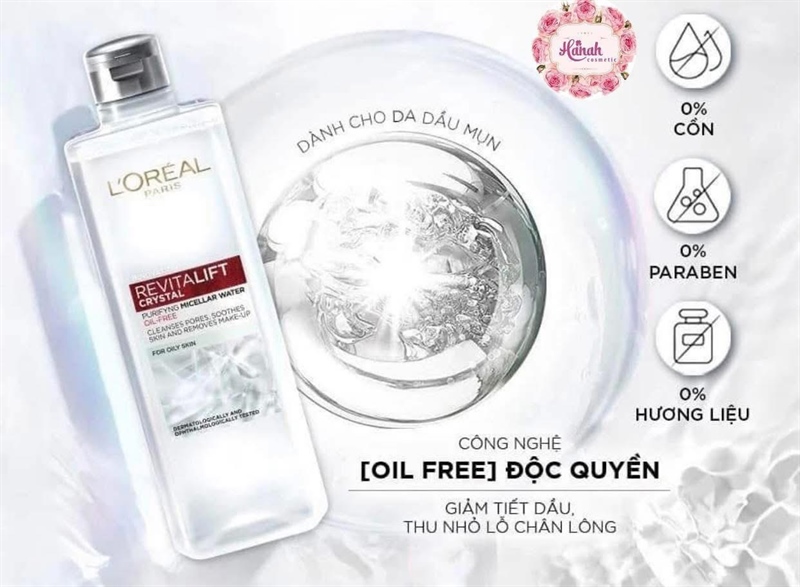 NƯỚC TẨY TRANG KIỀM DẦU & THU NHỎ LỖ CHÂN LÔNG LOREAL XÁM - 400ML